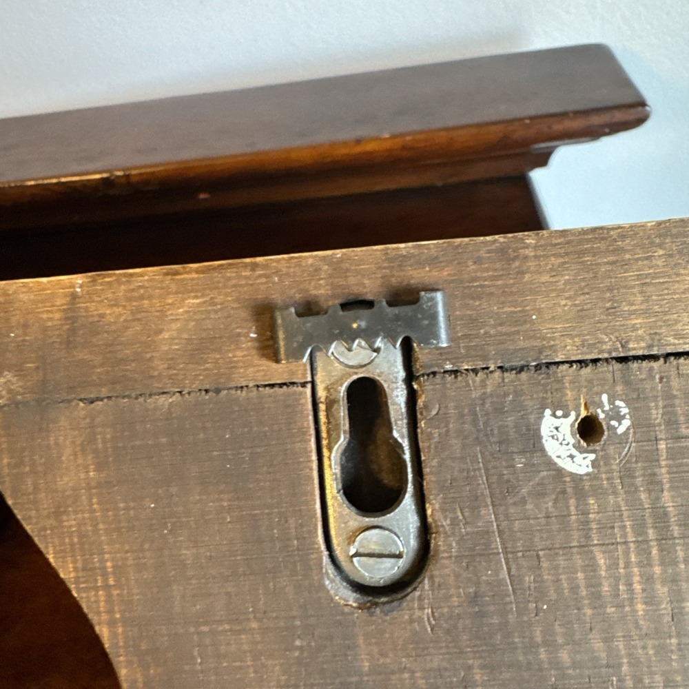 16" Vintage Wood Wall Mount Shelf Country Cottage - Picture 12 of 14